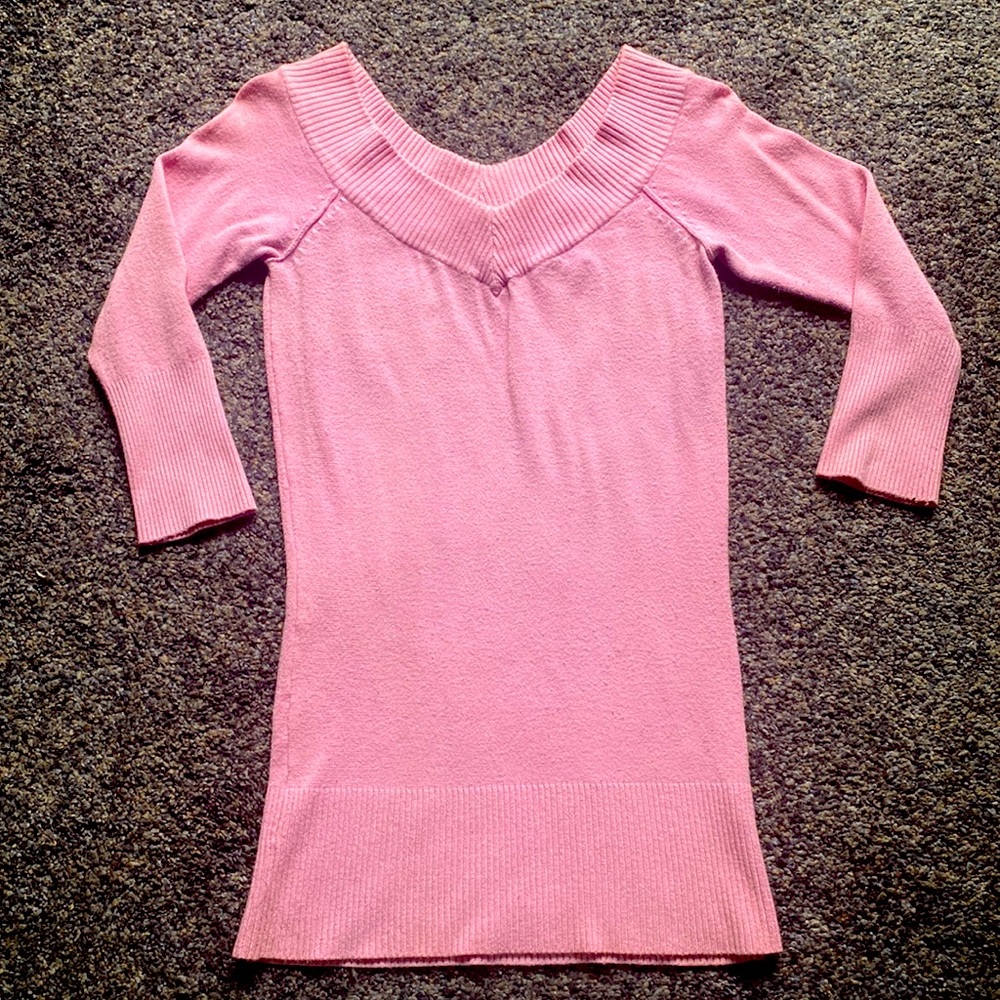 Urban Behavior Pastel Pink Quarter Sleeve Sweater